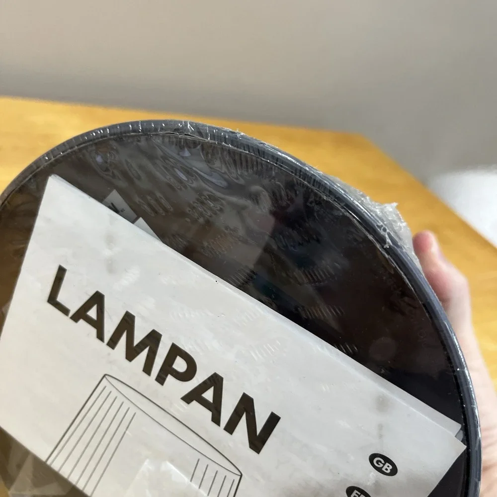 Vtg IKEA Lampan Black‎ Y2K Plastic Desk Table Lamp 11